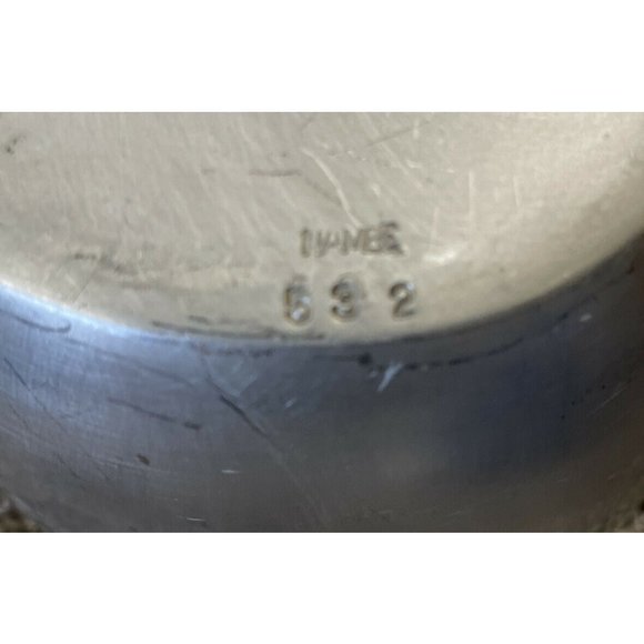 Vtg NAMBE 532 Heavy Collectible Alloy Aluminum Art Serving Butterfly Bowl 6.5"H - Picture 5 of 5